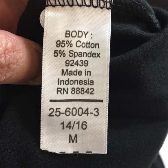 NEW- Black Eyelet Leggings Sz 14/16 - Picture 8 of 8